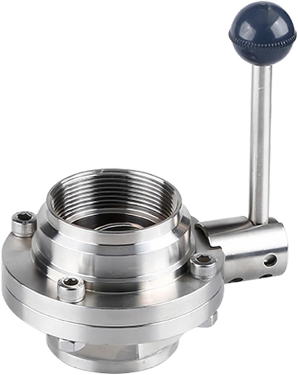 1-1/4" DN32 Stainless Steel 304 Sanitary Butterfly Valve Female Thread Silicone Sealing