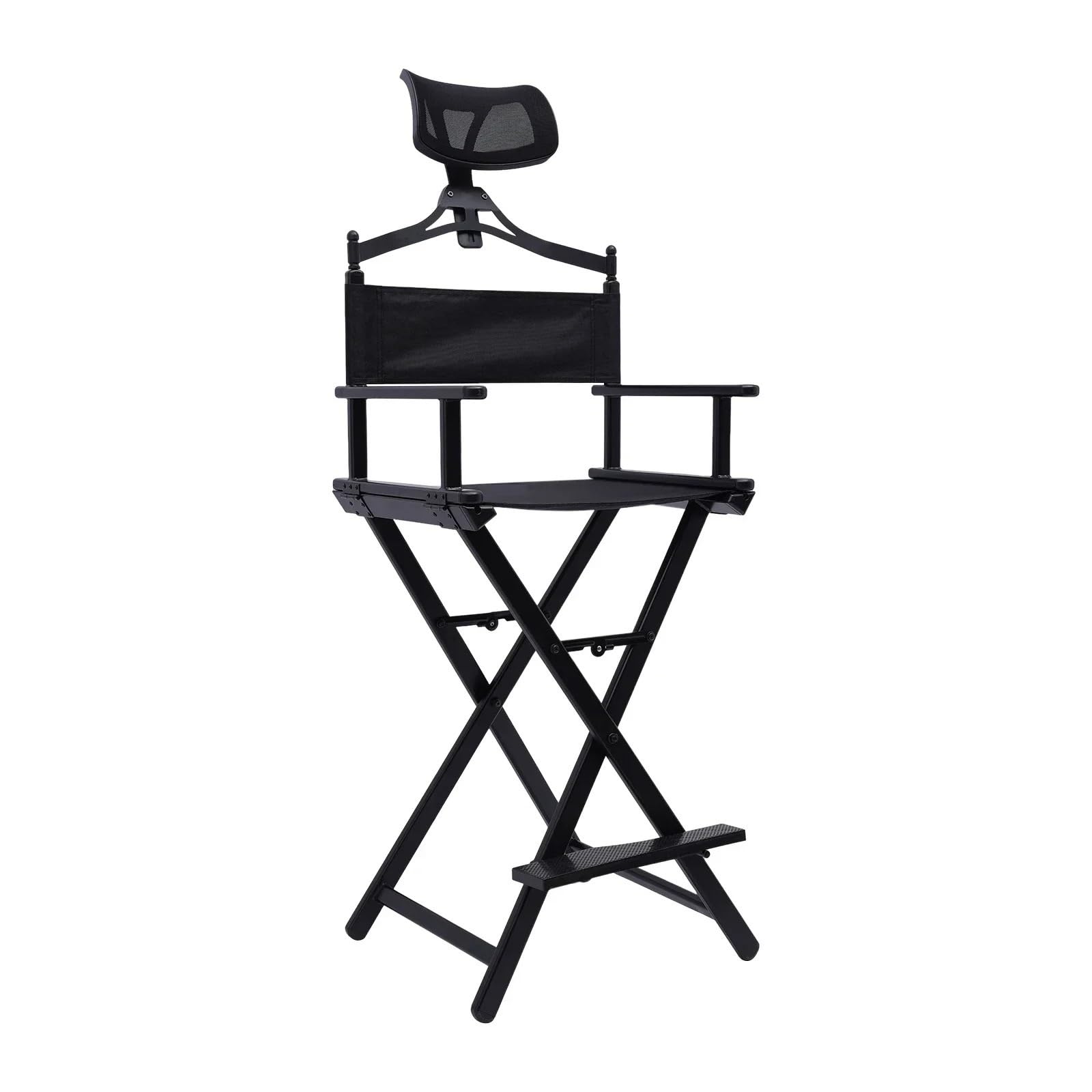 Chaise de réalisateur haute pliante avec structure en X pour maquillage
