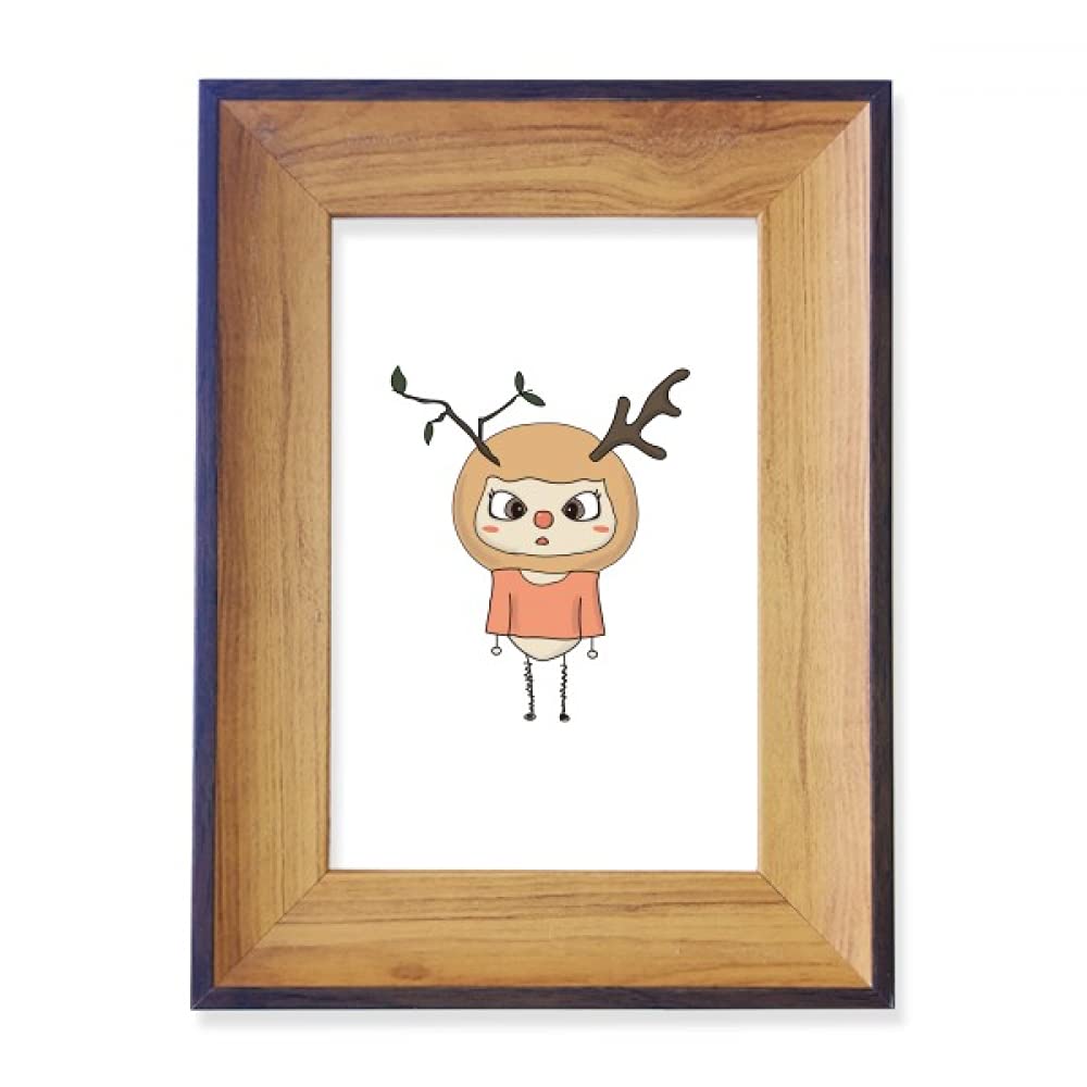 Cadre photo marron UU motif cerf à offrir pour une crémaillère