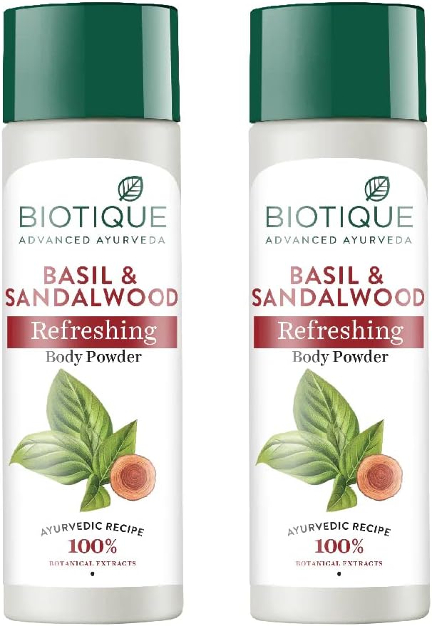Biotique Bio Basil & Sandalwood Refreshing Body Powder - 300 G