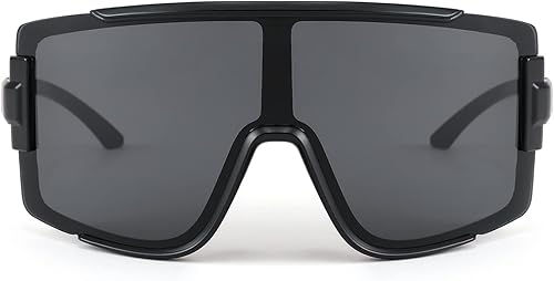 FEISEDY Gafas de sol envolventes de una pieza de protección de gran tamaño de los años 80, gafas deportivas al aire libre, ciclismo, esquí, B4057
