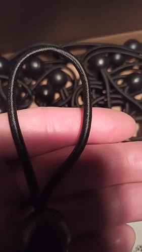 Hejo Tendeur Élastique, 35×Noir Bungee Tendeur Boule(20CM) Corde Elastique pour Bache, Elastique