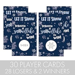 Distinctivs winter holiday party games30 player scratch off cardswinter wonderland baby shower party activity and icebreaker  urban country home decor