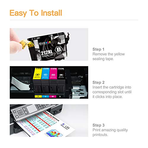 E-Z Ink (Tm Remanufactured 212Xl Ink Cartridge Replacement For Epson 212 Ink 212 Xl T212 To Use With Workforce Wf-2830 Wf-2850 Expression Home Xp-4100 Xp-4105 Printer New Upgraded Chips (2 Black) #TOP3