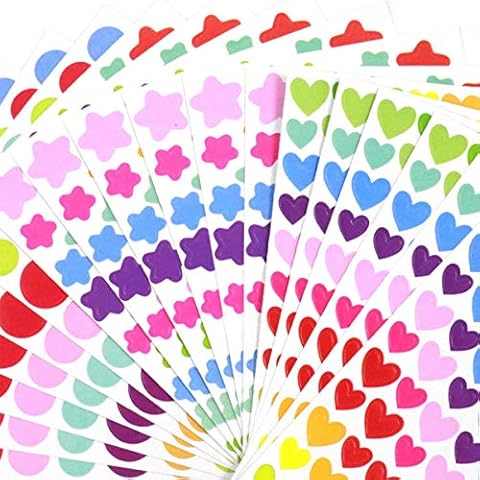 Craft Stickers Reward Stickers Multicolor 36 Tablets Sticker Pack Teacher Parent Award Praise Cover