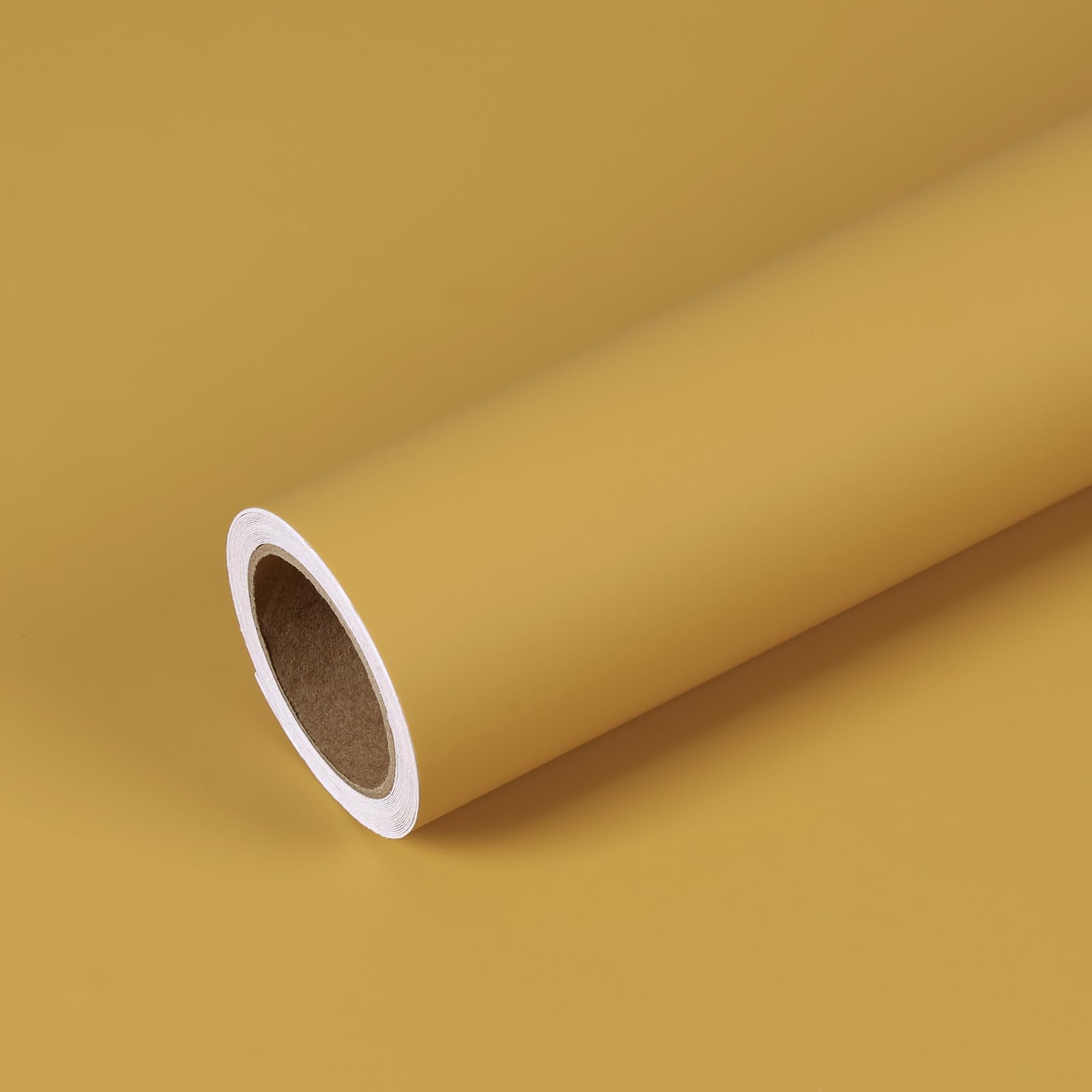 Papel pintado autoadhesivo amarillo impermeable y grueso para cocina