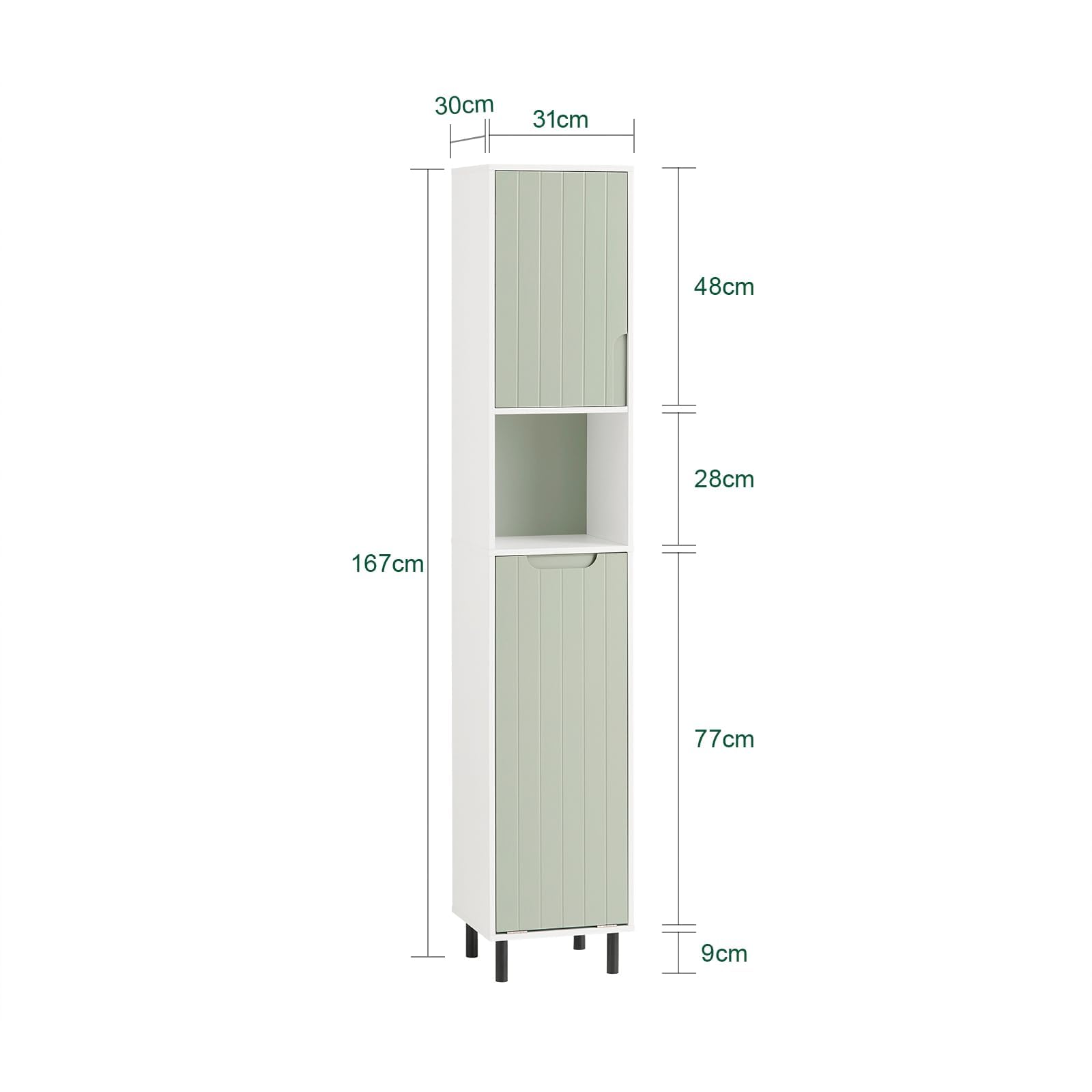 SoBuy Mobile Alto Bagno Salvaspazio con Sacco Portabiancheria