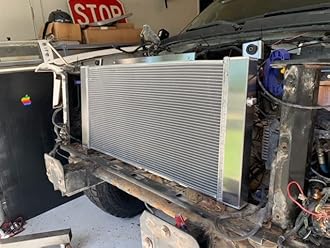 COOLINGBEST 34 Inch 3 Row Aluminum Radiator for 1999-2014 Cadillac Escalade, Chevy Sonora Tahoe Avalanche Suburban Silverado 1500 2500 3500, GMC Yukon XL,Hummer H2, Radiators Electric Fan Shroud Kit