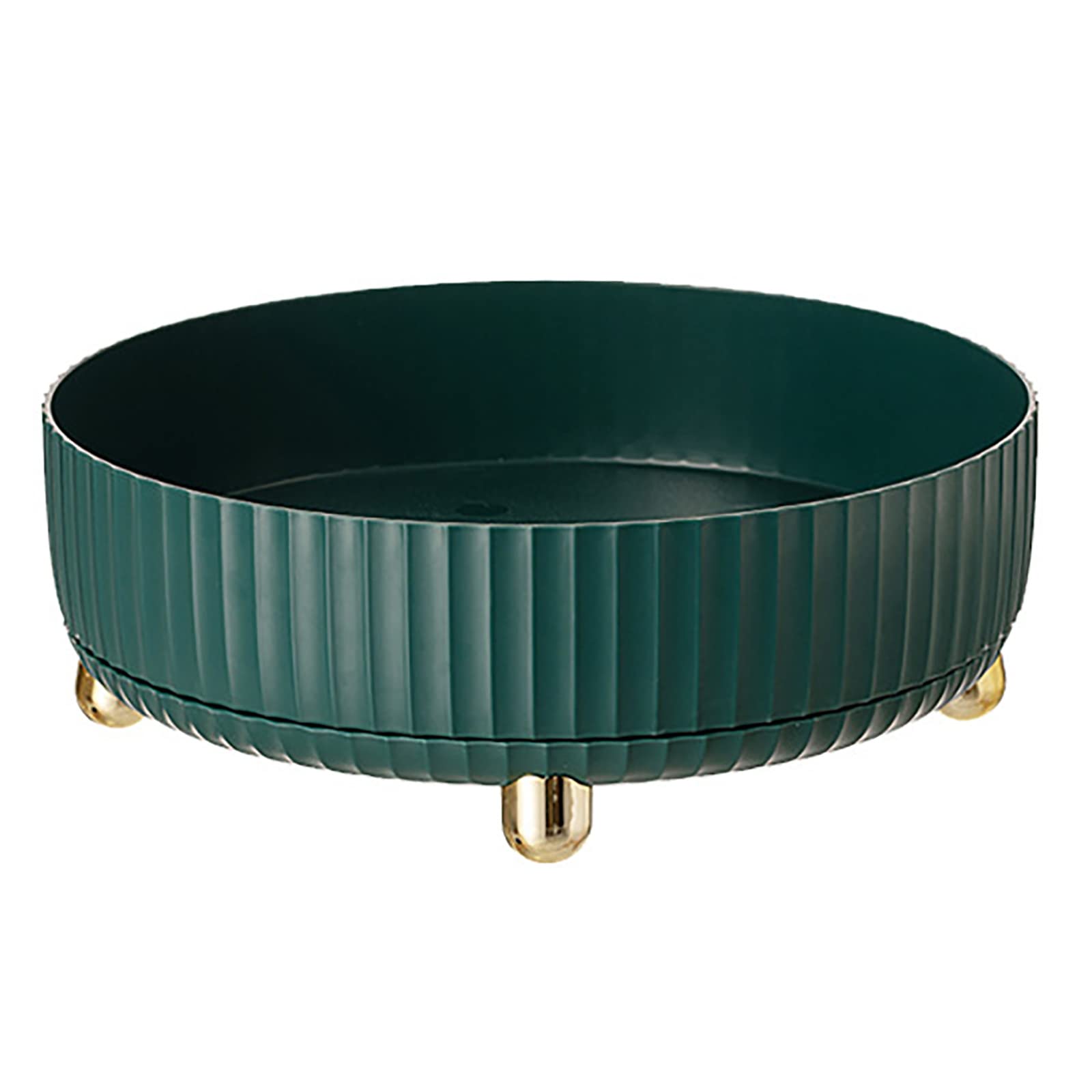 Giradischi Lazy Susan Non Antiscivolo Per Cucina - Organizzatore Rotante Rotondo In Plastica Grigia, 25,4 Cm, Per Dispensa, Frigo E Bagno, Confezione Da 5 Pezzi - 3