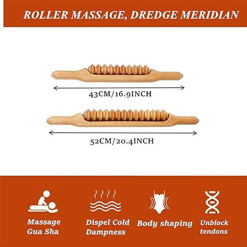 Miniatura 2 de Herramientas de masaje de terapia de madera, bastones de masaje manual Gua Sha, masajeador de drenaje linfático para maderoterapia, relaja los