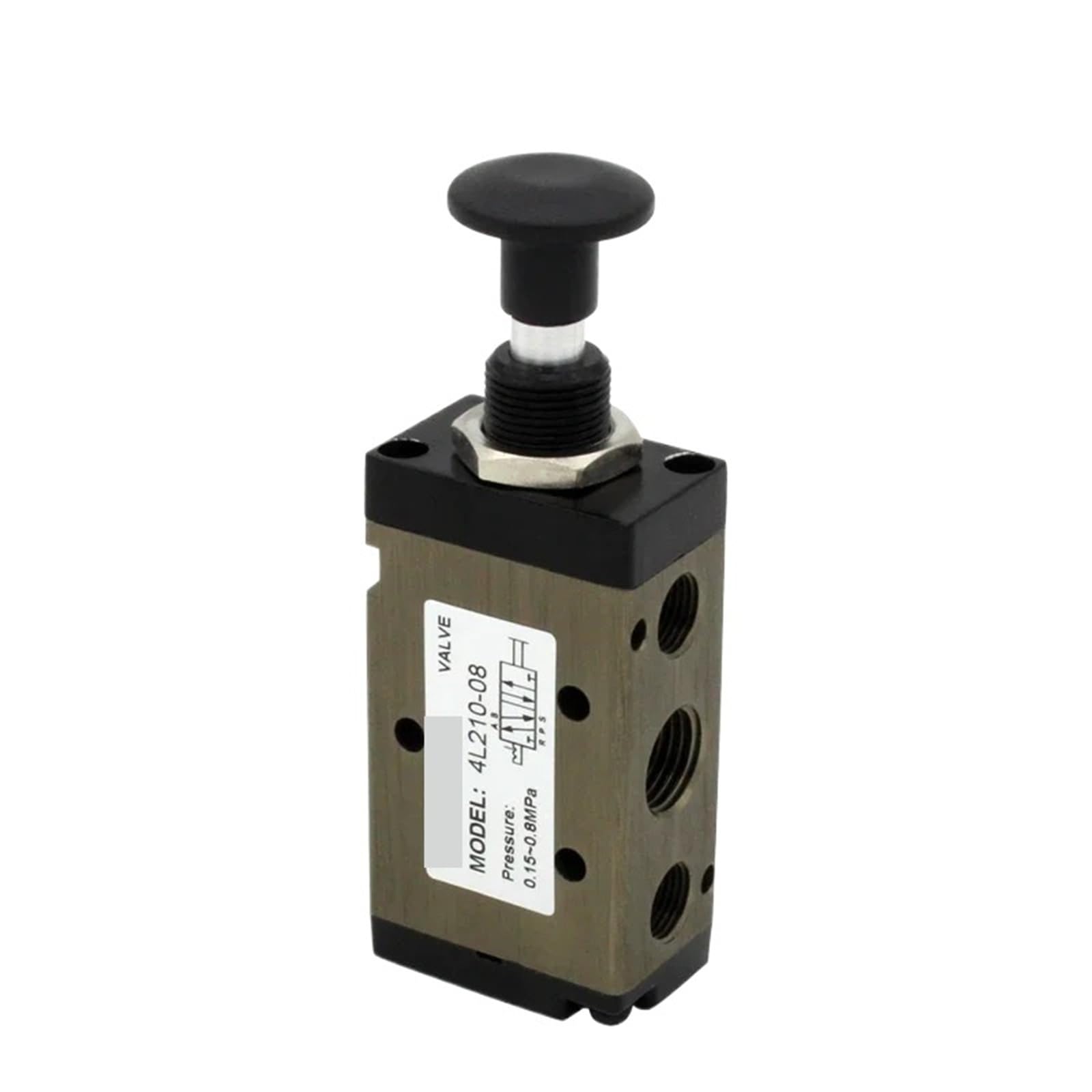 Válvula 4L210-08 con conexiones PC de 12mm de 5 vías y 2 posiciones para control de aire