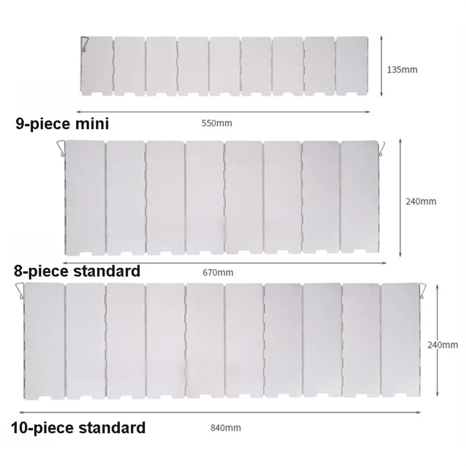 Parabrezza for fornello da campeggio in lega di alluminio | 8, 10, 12, 14, 16 pezzi: cucina for picnic da campeggio all'aperto(Standard 14 Piece)