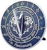 Generic Garden Sundial Clock, Timeless Elegance: The Art and Science of Garden Sundials Outdoor Timepiece for Garden Decor,Size 8 Inch, Blue