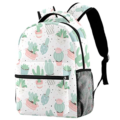 Sacs à bandoulière décontractés unisexes à motif cactus pour adolescents et enfants actifs