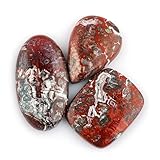 CRYSTALINES (3pcs) AAA Natural Crazy Lace Agate Gemstones Wholesale Cabochon Mix Shape Wire Wrapping Jewelry Making DIY Supply, Chakra Healing Crystals, Polished Stones (25 to 35mm)