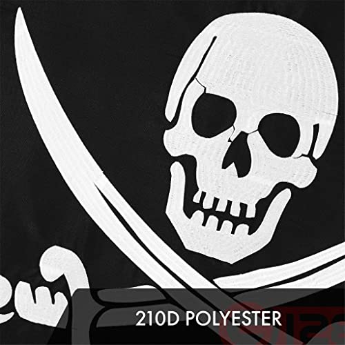 G128 Pirate Jolly Roger Swords Flag | 16X24 In | Toughweave Series Embroidered 300D Polyester | Novelty Flag, Embroidered Design, Indoor/Outdoor, Brass Grommets #TOP3
