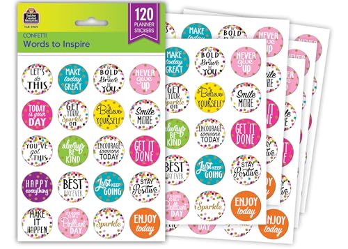 Image of Teacher Created Resources Confetti Words to Inspire Planner Stickers (TCR5909)