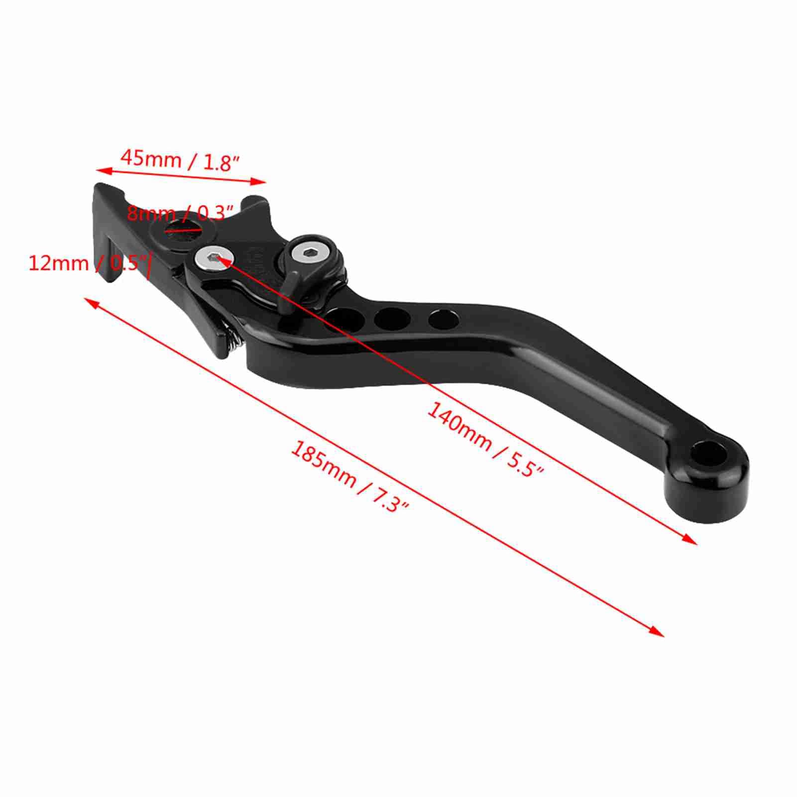 Keenso 1 paio di leve freno a disco universali in lega di alluminio, leva di frizione e freno per moto, leva del freno per moto, colore: nero