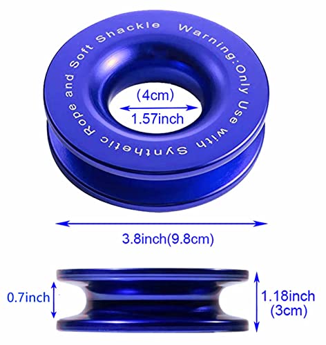 Nettry Snatch Recovery Ring 46000 Lbs, Winch Snatch Block Compatible With Atv Utv Suv Truck Off-Road Vehicle Towing Soft Shackle Recovery (Red,1 Pack Snatch Ring) #TOP3