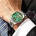 OUPINKE Mens Green Watches Automatic Skeleton Mechanical Self Winding Tourbillon Luxury Dress Wristwatch