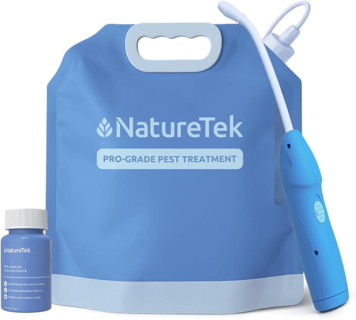NatureTek Pest Control Kit - Pro Grade Plant Based Pest Control Spray, Long Lasting Effect, DIY Pesticide Sprayer, Bugs and Cockroach Repellent, Family/Petsafe Spray for Fly Mosquito