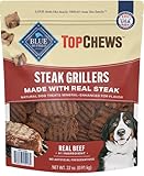 Top Chews Steak Grillers Dog Treats, Made with Real Beef, Soft & Chewy Steak-Flavored Rewards, 32 oz Resealable Bag