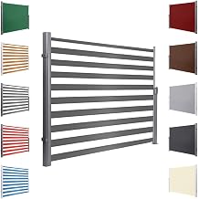 Bu geri  ekilebilir yan b l c , UV  nlar na dayan kl , katlanabilir d  mekan b l c  teraslar, bah eler, balkonlar ve teraslar gri ve beyaz, 200 x 500 cm i in idealdir.