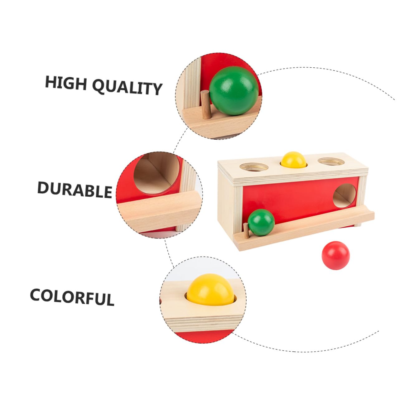 Juguete Educativo de Madera para Decoracion Colegio Coordinación Mano-Ojo y Desarrollo de Fuerza en Brazos Adecuado para Educación Infantil y Preescolar