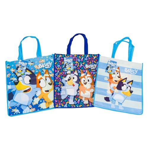Disney Bluey Reusable Shopping Tote Bags 16 Inch Multi-Pack