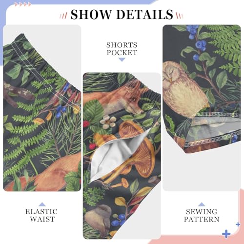 Fox Owl Hedgehog Boys Long Pants Soft Trousers Elastic Waist Kids Lounge Bottoms with Pockets S-XL4