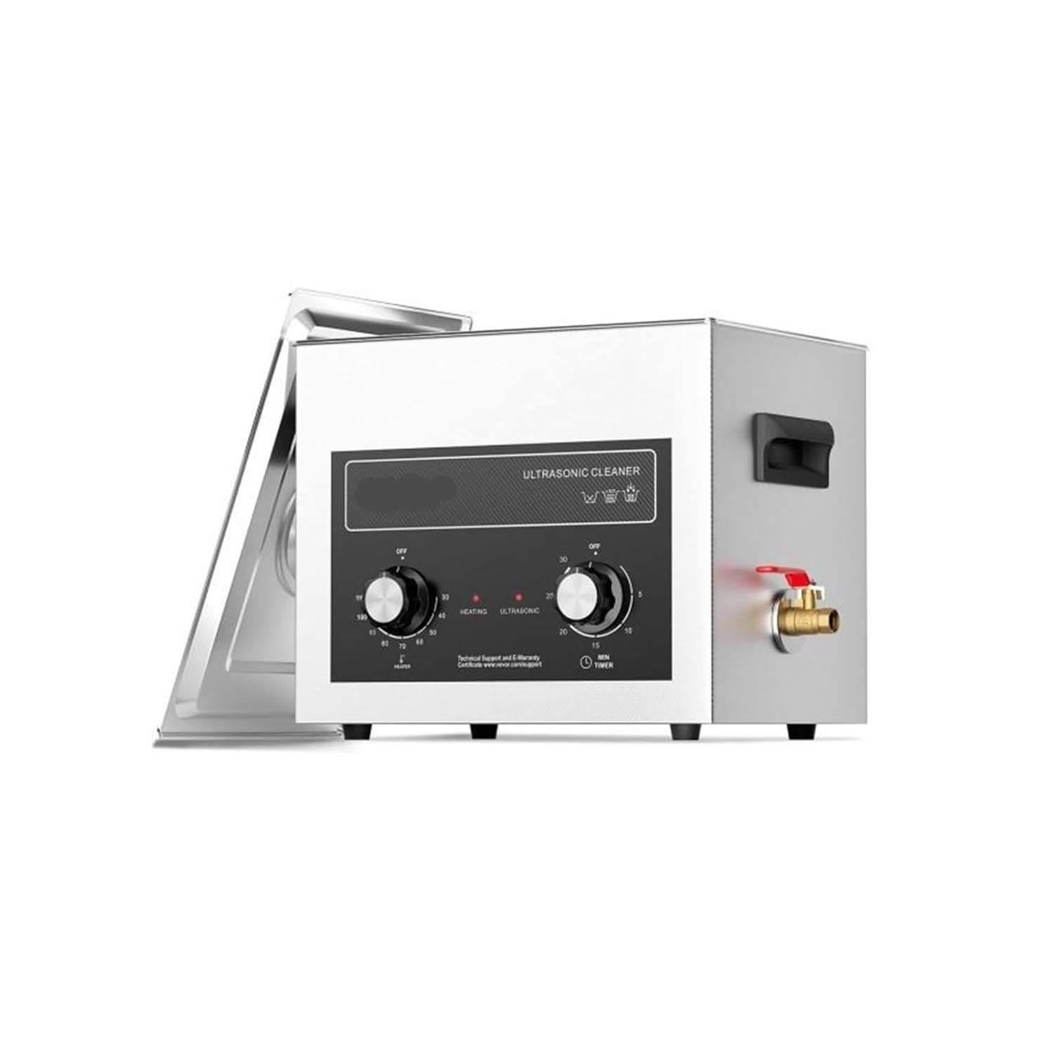 2/3/6/10/15/30L Ultrasonic Cleaner with Heater Timer for Lab Tools Metal Parts Carburetor Brass Auto Engine(2L)