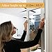 Hakuna Pets White Glass Patio Pet Door for Sliding Doors, Small | Adjustable Height 77.2”– 83.5”, Damage-Free or Permanent Install, Locking Panel Included