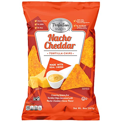 Perfection Snacks Nacho Cheddar Tortilla Chips, Gluten Free, 8 Ounce (Pack Of 4) #TOP26