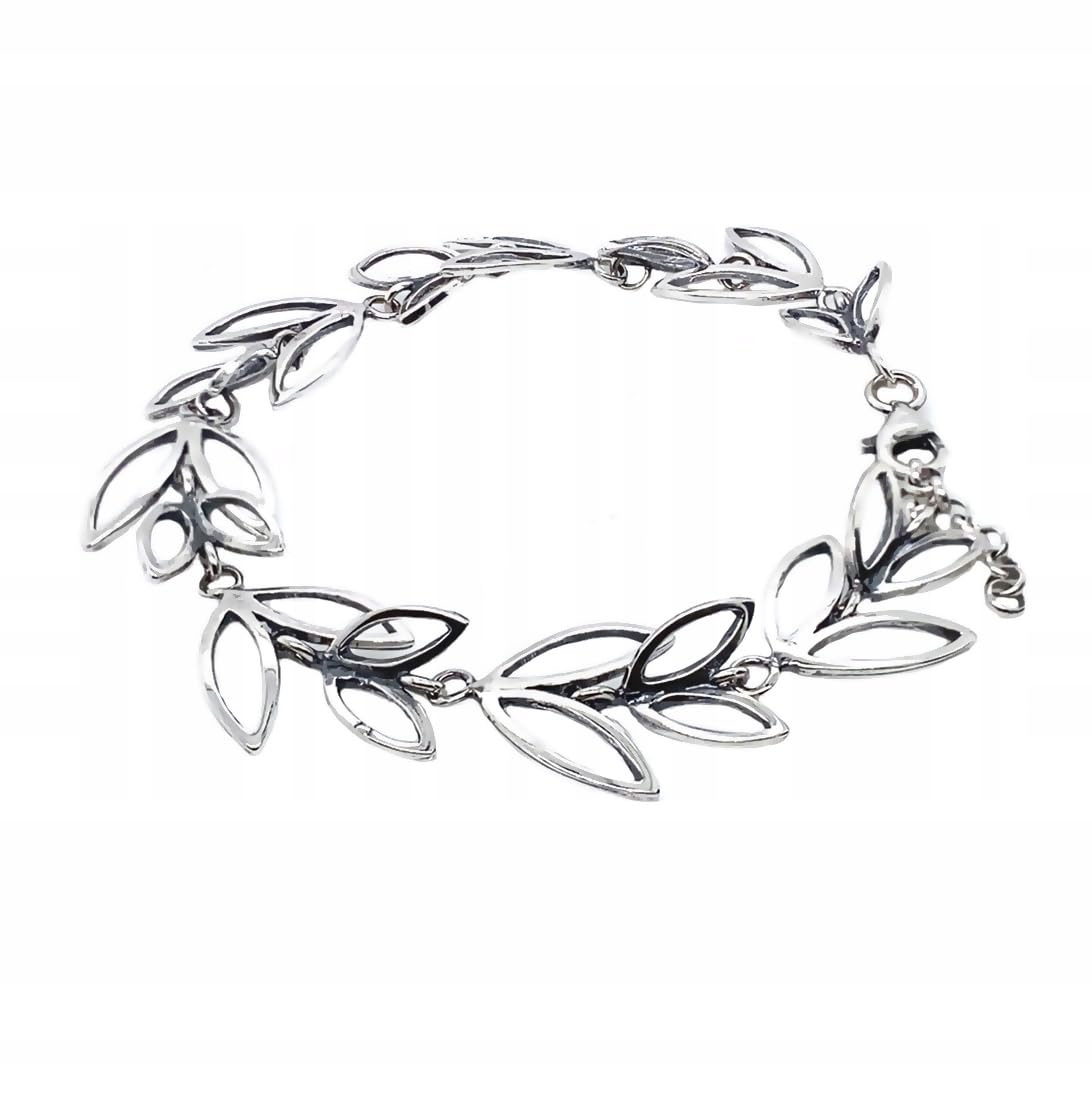 Bracelet plume argent sterling moderne style quotidien