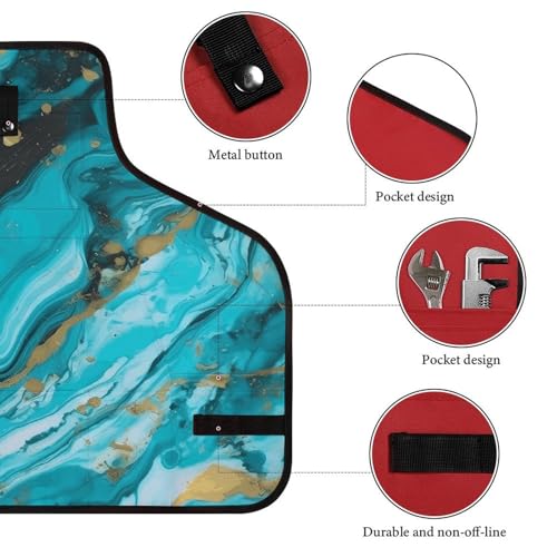 Delantal de trabajo resistente con bolsillos ajustable unisex miniatura 3