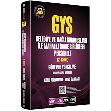 Pegem Akademi Yay nc l k 2026 GYS Belediye ve Ba l  Kurulu lar  Personeli G revde Y kselme