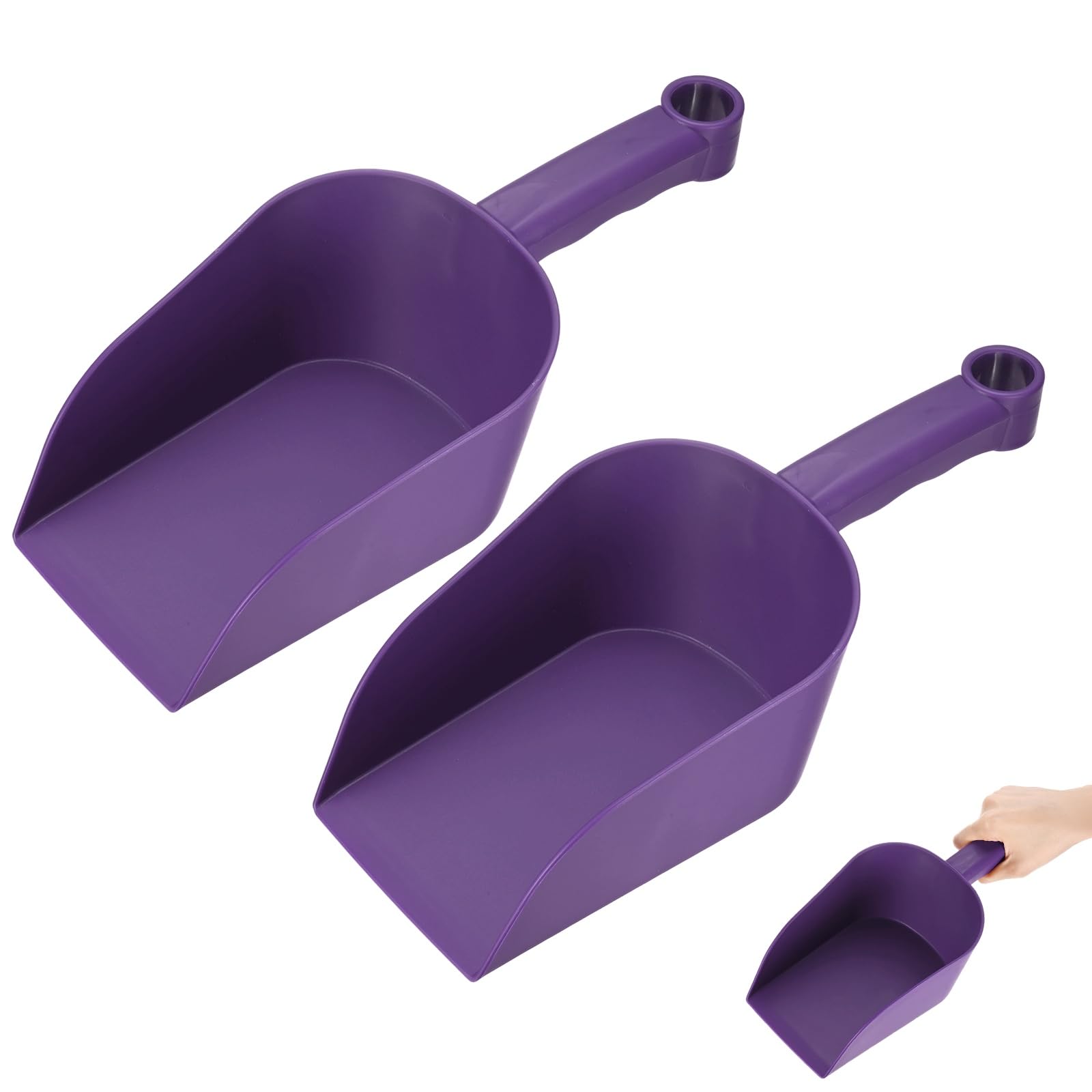 M METERXITY 2-Pack Garden Shovel Trowel Hand Shovels, 31cm/12.2 Inch Plastic Gardening Tools for Digging, Transplanting, Soil Loosening and Planting, Ergonomic Handle [Purple]