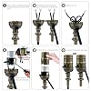 Lamp Rewire Kit,Lamp Socket Replacement Kit,Antique Brass Light Socket with Matching Electric Cord Set,DIY Lamp Making Kit Lamp Wiring Kit with All Essential Hardware (Bronze, 1)