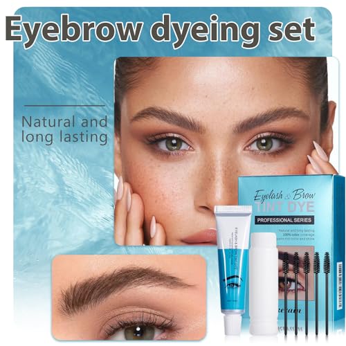 Kit Di Tinta Per Sopracciglia 2 In 1,Set Per La Colorazione Di Sopracciglia,Colore Sopracciglia,Risultato Naturale E Duraturo Fino,Durevole,Salone E Uso Domestico,Colore Caffè - 2