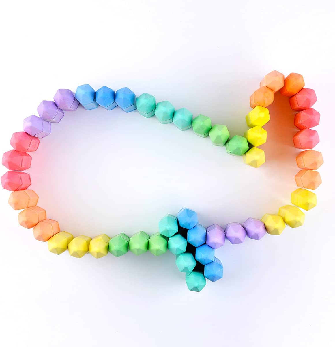 FUNNISM 32 Pack Washable Sidewalk Chalk Bulk Set, 12 Colors【4 Glitter Chalk】Jumbo Hexagon Chalk for Kids Toddlers, Outdoor Chalk for Art Play, Playground, Chalkboard Drawing, Outside Toys for Kids : Toys & Games