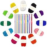 ✿Hohe Qualität: 100% Acryl-Weichgummilitzen, superweich und langlebig. Es eignet sich sehr gut zum Stricken von Kinderschals, Mützen, Schals, Schuhen, Taschen, Federmäppchen, Untersetzern, Kissen, Puppen und anderem Kunsthandwerk.