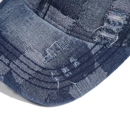 Gorra béisbol denim desgastada para mujer miniatura 6