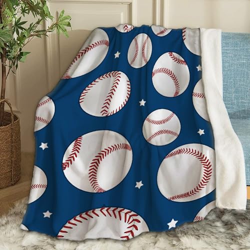 Ottoy Baseball Blanket for Boys Chirstmas Gift Soft Lightweight Blankets for Couch Air-Conditioning Quilts Decor Blanket 50