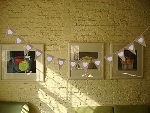 Vintage Fabric Hessian Bunting Rustic Burlap Banner Shabby Wedding Party Birthday Decor White Love Heart Vintage Fabric Hessian Bunting Rustic Burlap Banner Shabby Wedding Party Birthday Decor White Love Heart
