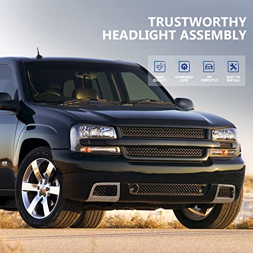 Eccpp Headlight Assembly For Chevrolet Trailblazer 2002-2009,For Chevrolet Trailblazer Ext 2002-2006 Driver And Passenger Side Headlamps #TOP3
