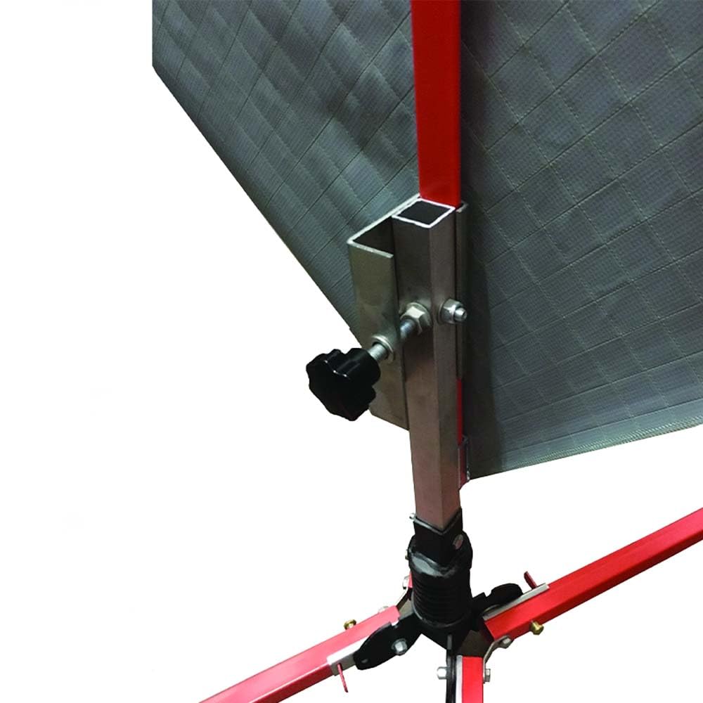 Plasticade 's Watchdog - Soporte compacto sin resorte de acero recubierto de polvo naranja para carteles enrollables de 36 y 48 pulgadas, patas de acero galvanizado extensibles con patas de goma