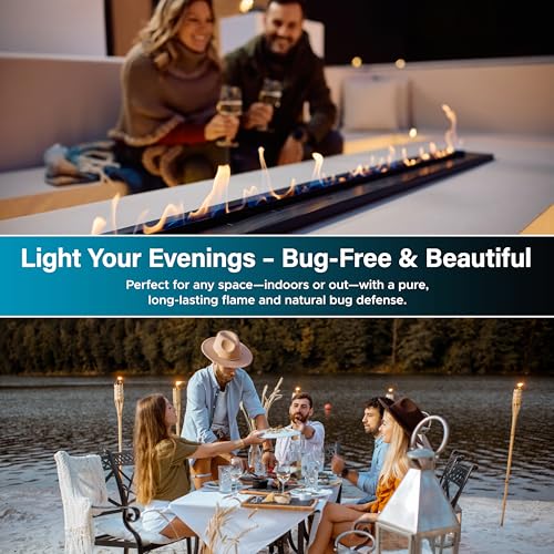 Image of Firefly Fuel Tiki Torch Lamp Oil - 1 Gallon, Clean-Burning, Odorless, Low Smoke - Outdoor Torches, Oil Lamps & Tabletop Fire Pits
