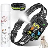 Citronella Bark Dog Collar Spray Dog Collar, with 5 Adjustable Sensitivity, Beep+Vibration+Spray 5 Working Modes Citronella Bark Collar, IP66 Waterproof Dog Spray Collar for L/M/S Black