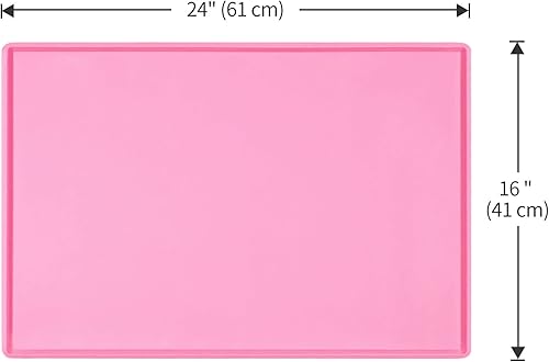 Miniatura 91 de Tapete de comida para perros, bandeja de comida impermeable de silicona, mantel individual antideslizante para mascotas, borde elevado de 0.6