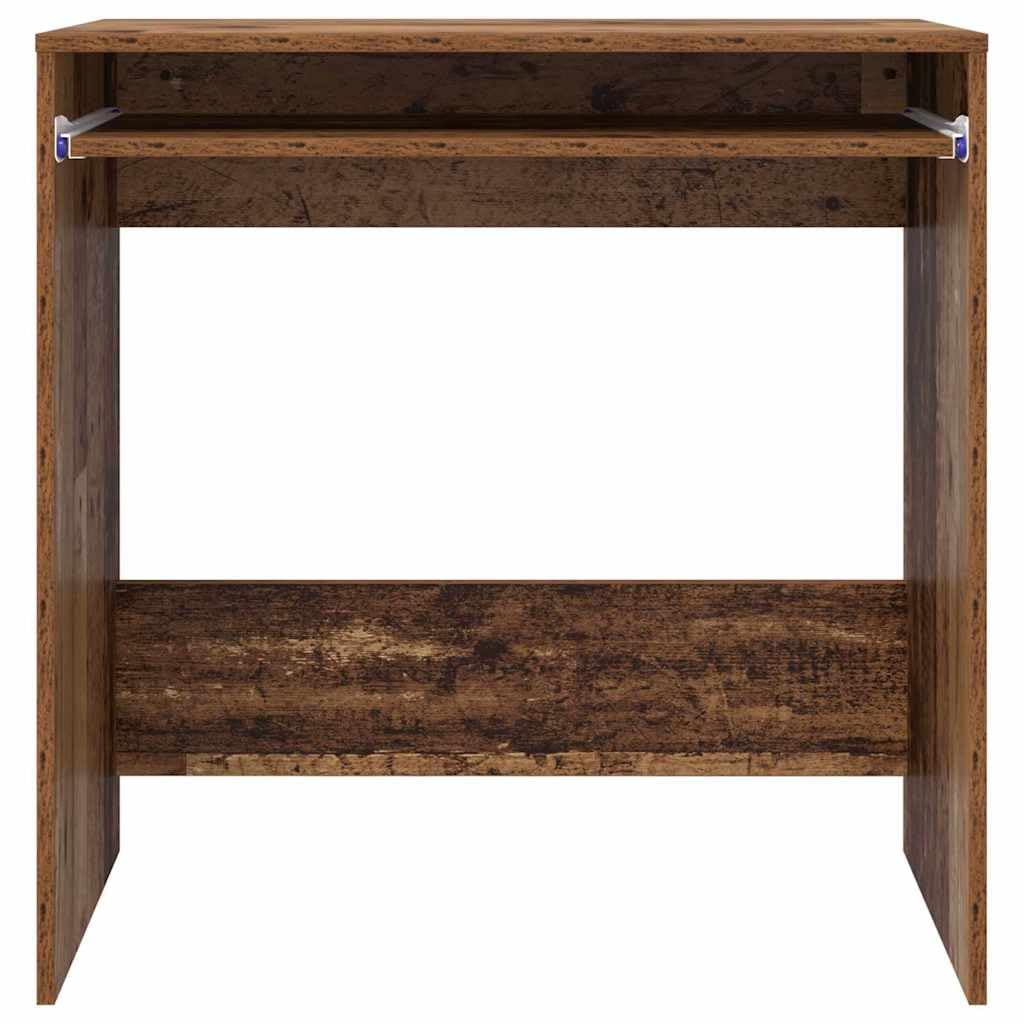 Scrivania Porta PC in Legno Ingegnerizzato 77.5x43x79 cm | Tavolo da lavoro compatto per camera da letto e studio, dotato di cassetto e mensole per organizzare documenti.